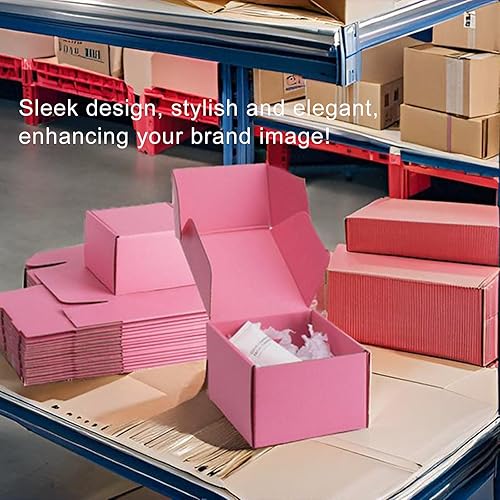 Miniatura 5 de Cajas de envío pequeñas rosas de 6 x 6 x 4 Paquete de 25 cajas de cartón corrugado para embalaje, correo, regalo Resistentes, reciclables,