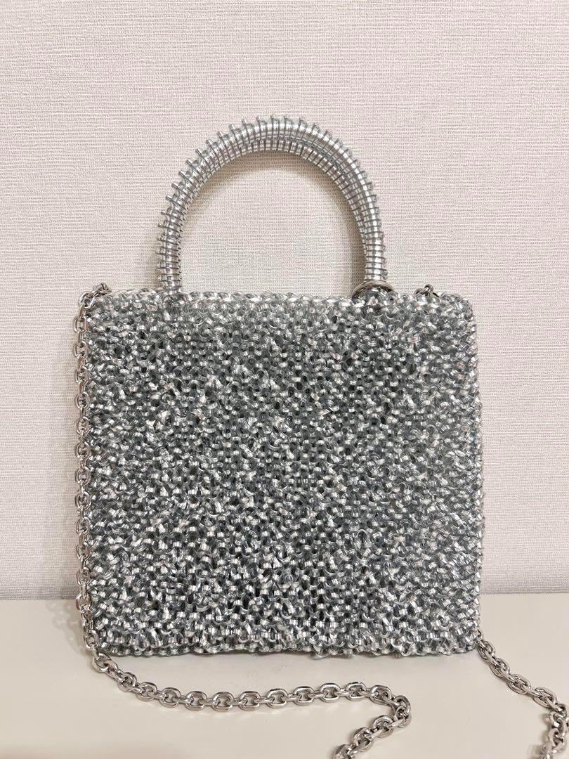 ANTEPRIMA シルバー ビーズショルダーバッグ ミニアトゥーラ ビーズ