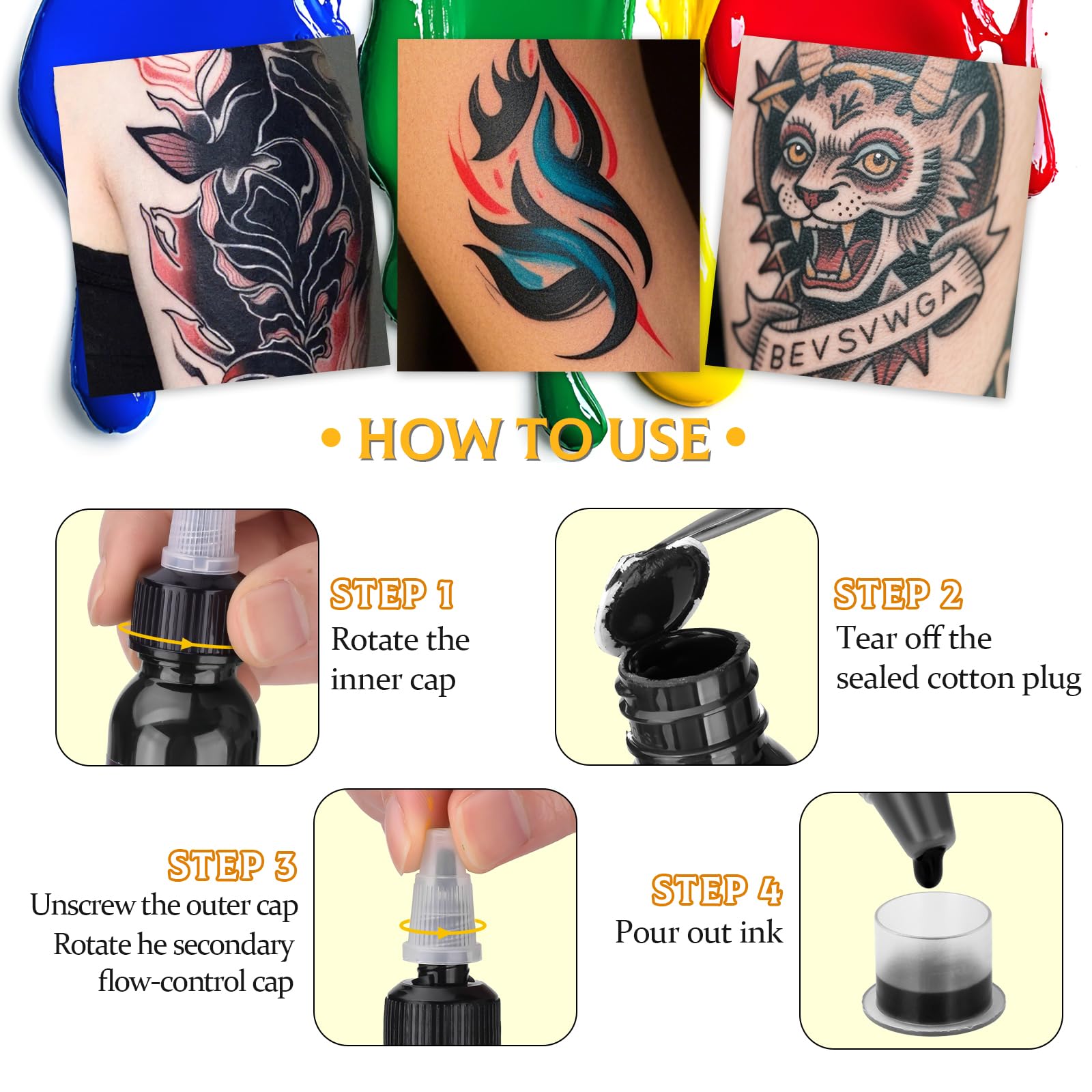 Amazon.com: ATOMUS Tattoo Ink 1oz 30ml Tattoo Supply Pigment