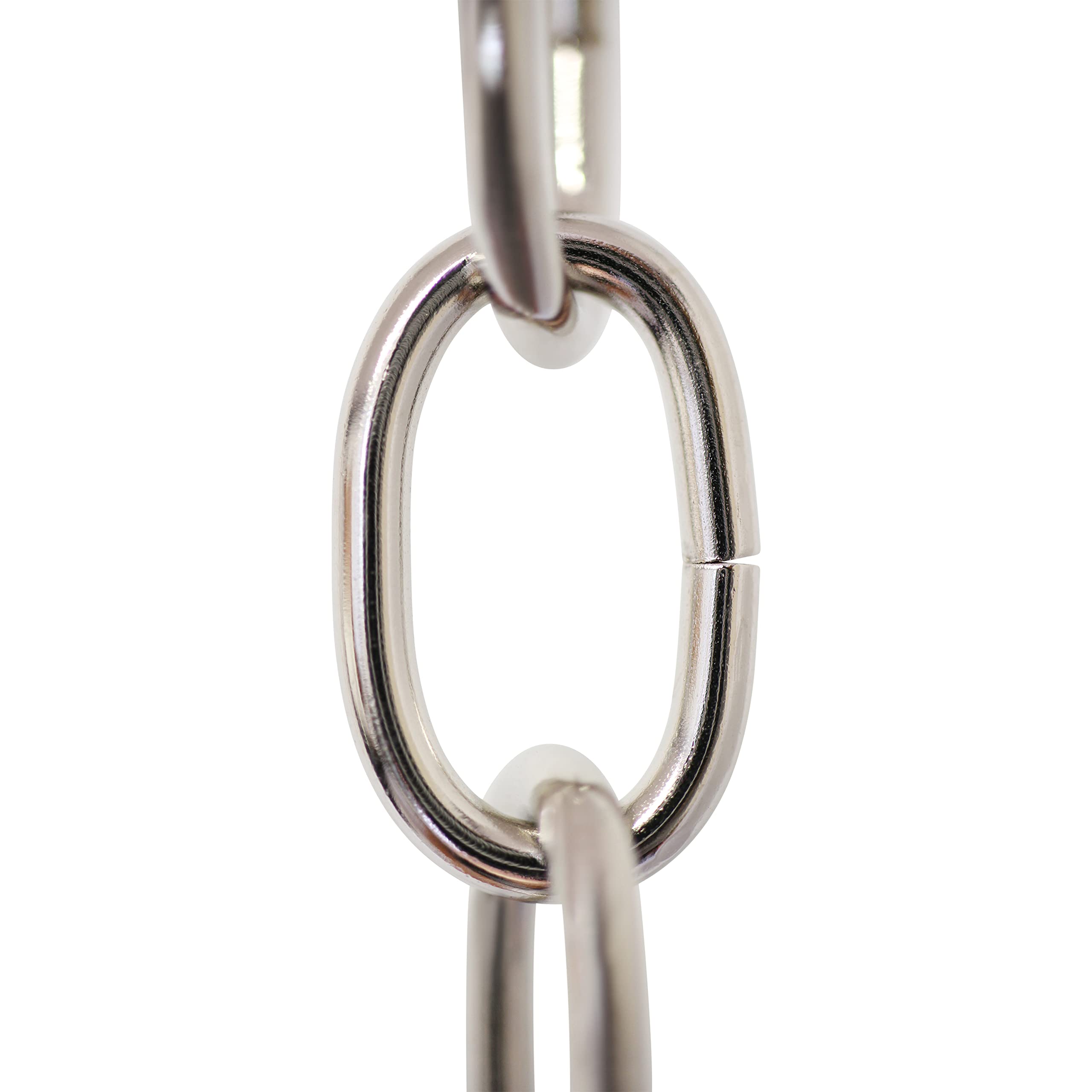 RCH Hardware CH-S56-11S-PN-3 |9 Gauge Steel Chandelier Chain for Lighting and Hanging Fixtures - Standard Links (3 ft/1 Yard, Polished Nickel)