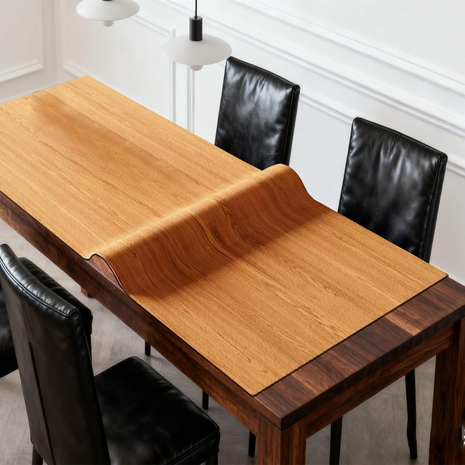 Amazon.co.jp: テーブル保護シート 木目 140x150cm 長方形 PU製