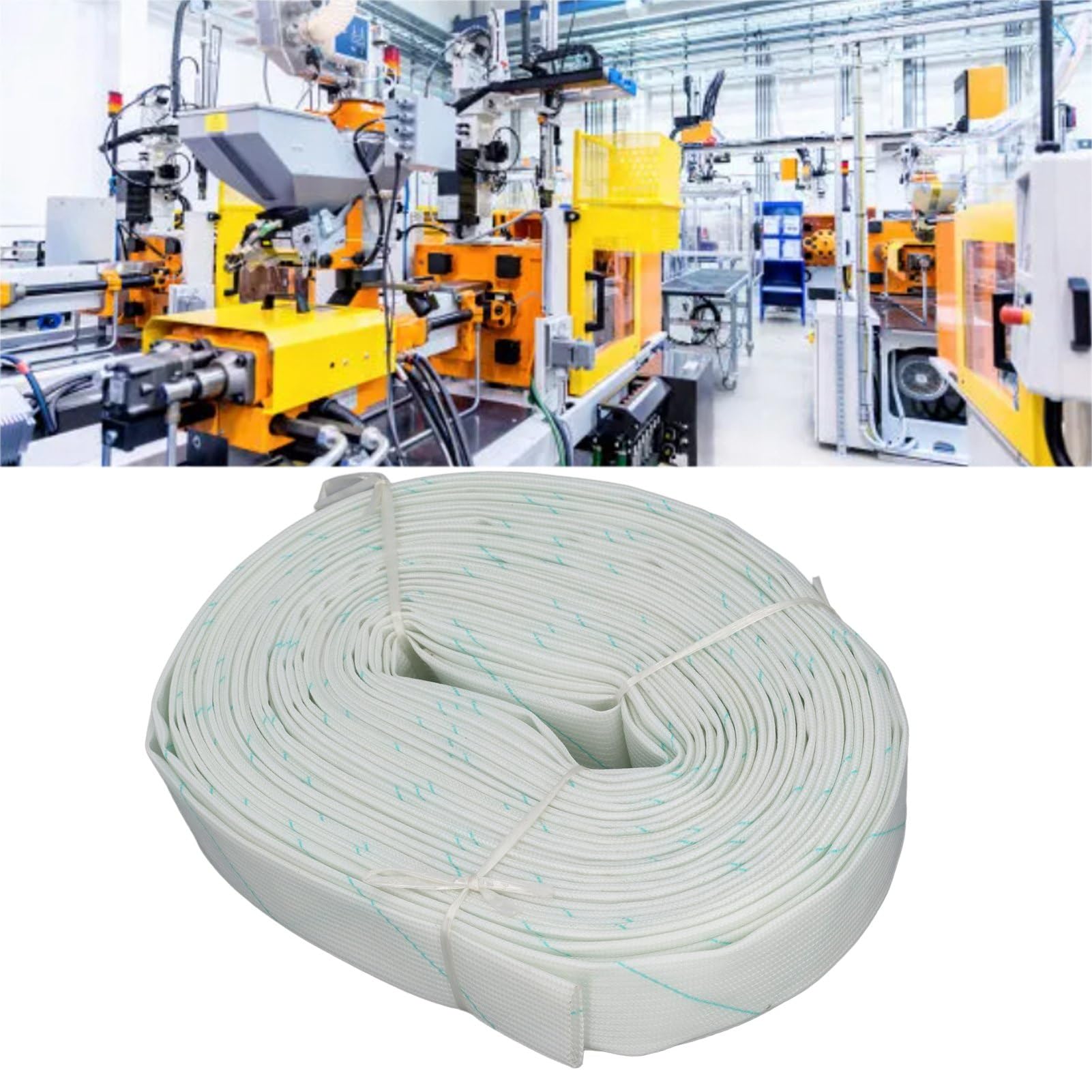 Funda térmica de fibra de vidrio, 50 m de longitud, 30 mm de diámetro interior, aislamiento térmico, resistente a altas temperaturas