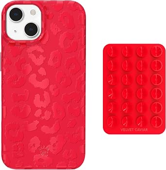 MagSafe Suction Phone Mount + iPhone 14 Case Bundle - Red Leopard
