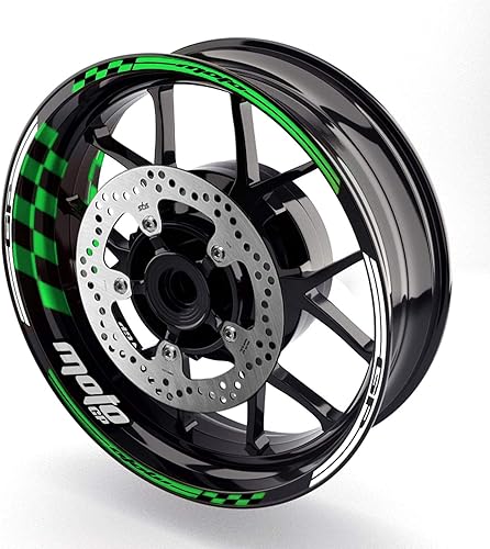 Vista 38 de MC MOTOPARTS Adhesivos adhesivos para llantas de 17 pulgadas AA01 compatibles con GSX1300R GSXR1000 GSXR600 (azul aguamarina)