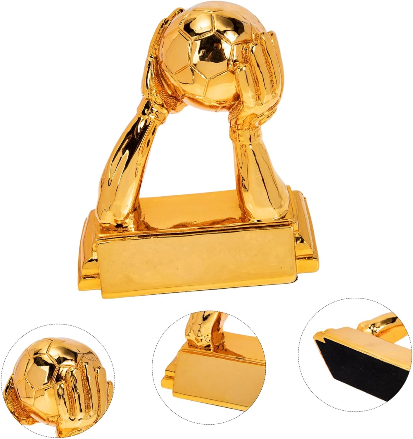 Resin Soccer Trophy Goalie Gloves for Adults Decorative Award for Fans