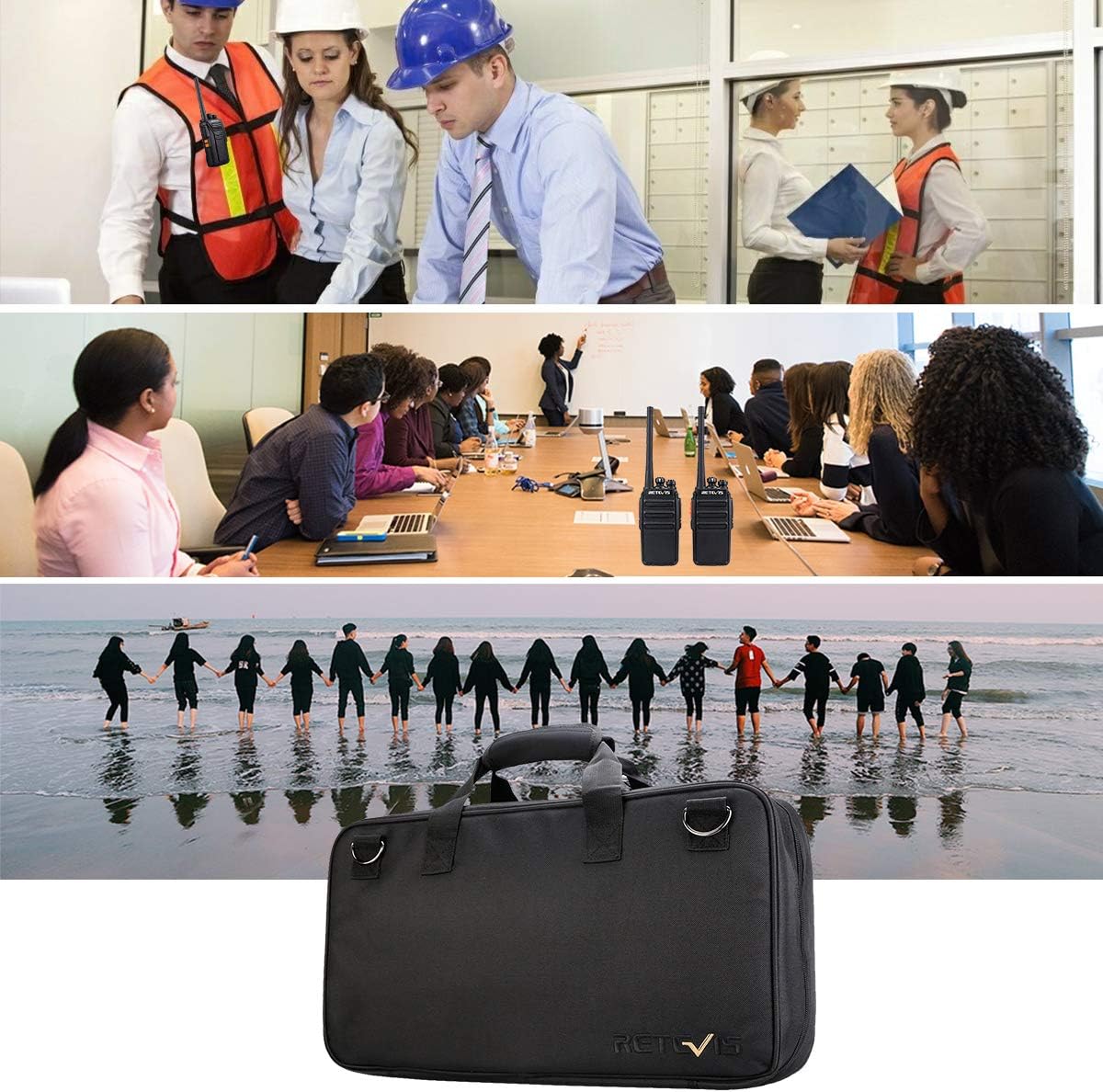 Retevis Two Way Radio Carrying Case, Carrying Pouch for Baofeng Motorola T100 Midland 50 pxton Seodon DEWALT Retevis RT45 RT16 RT49 H-777 RT22 Walkie Talkies Outdoor Storage Travel Handbag (1 Pack) : Electronics