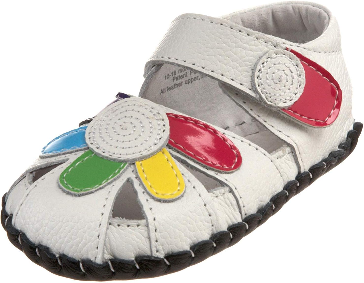 pediped Originals Daisy Sandal (Infant),White Multi,Extra Small (0-6 Months)