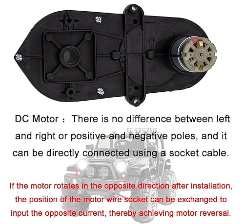 Miniatura 7 de weelye Caja de cambios de dirección RS390 12 voltios 5000 RPM apertura, motor de dirección de baja velocidad para niños, piezas de repuesto de