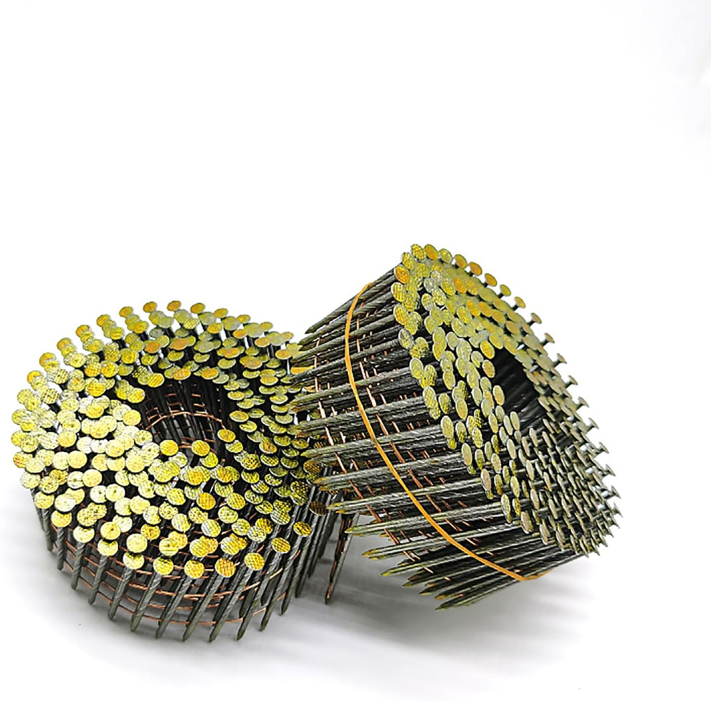 3500 Count Siding Nails, 1-1/2-Inch x 0.09-Inch, 15-Degree Wire Collated Coil Siding Nails, Full Round Head Galvanized Nail for Sheathing Decking Siding Fencing Woodworking