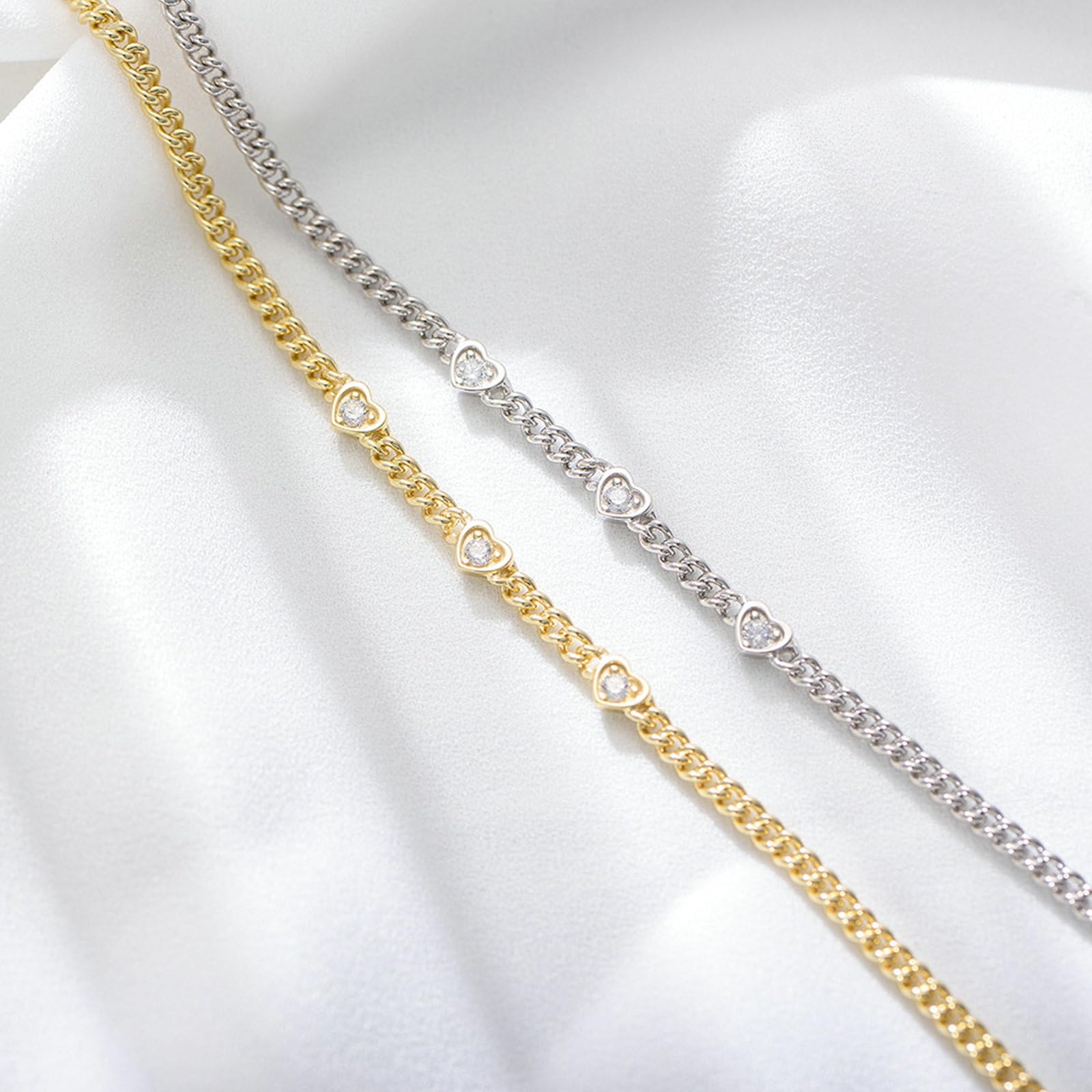 Pulsera de oro 750 585 375 para mujer, 21-23 cm
