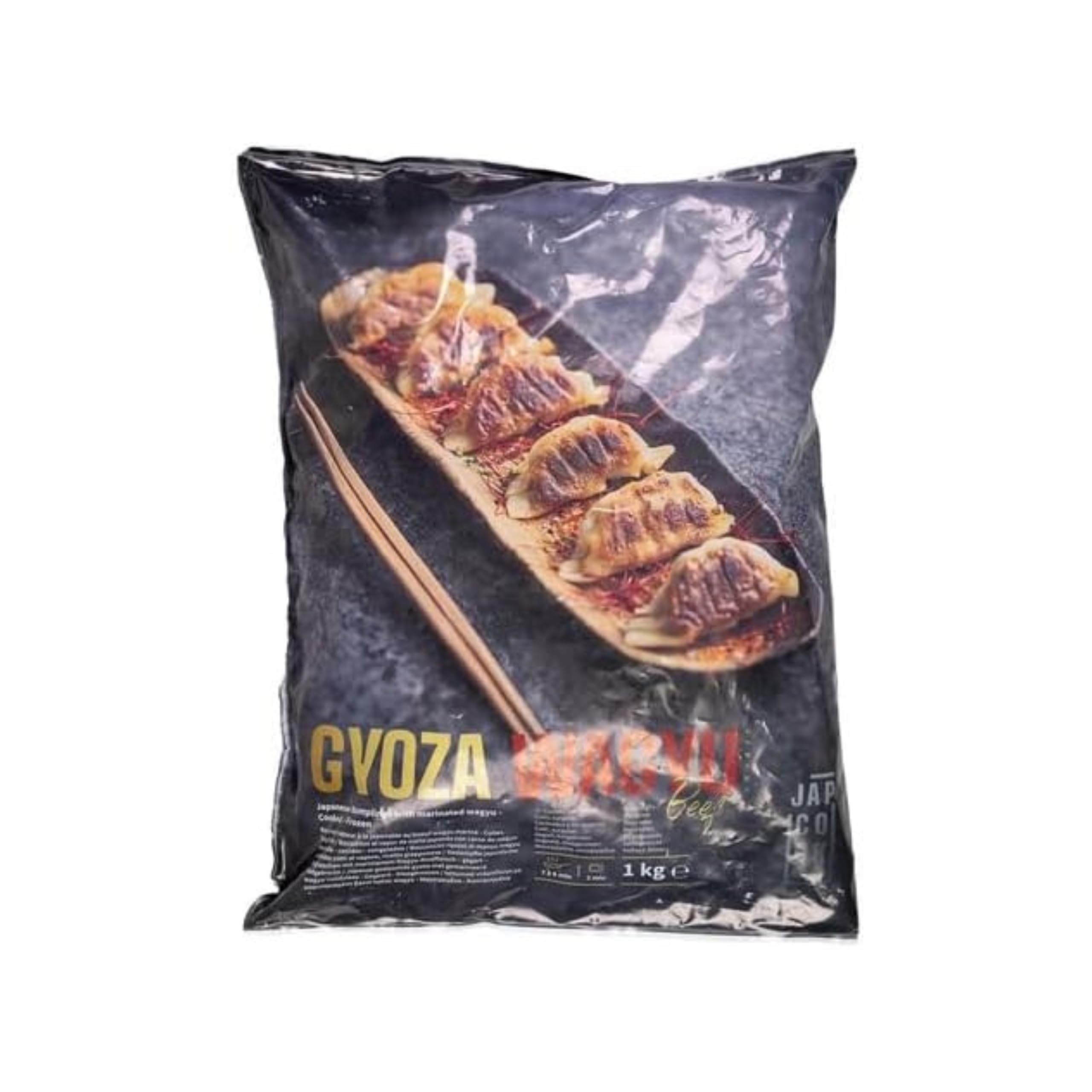 Gyoza de Wagyu - Empanadillas Japonesas con 50% Carne de Wagyu Marinada, 1kg - Dumplings Estilo Tradicional Cocinados - Pack Ahorro Familiar y Hostelería - NEXU