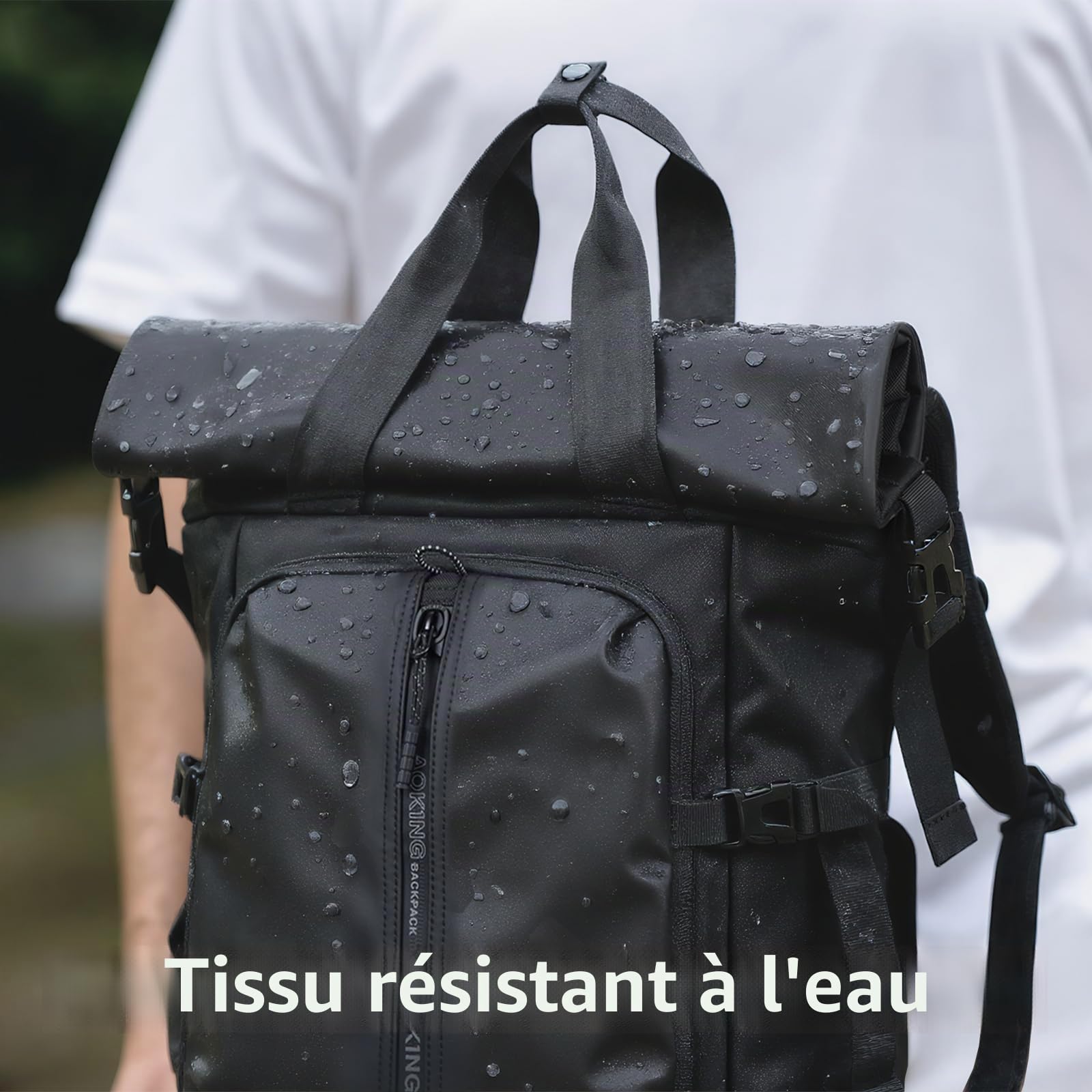 Sac à dos étanche pour homme et femme, avec ordinateur portable de 15,6 ", pliable, décontracté, pour le cyclisme, les loisirs et les voyages