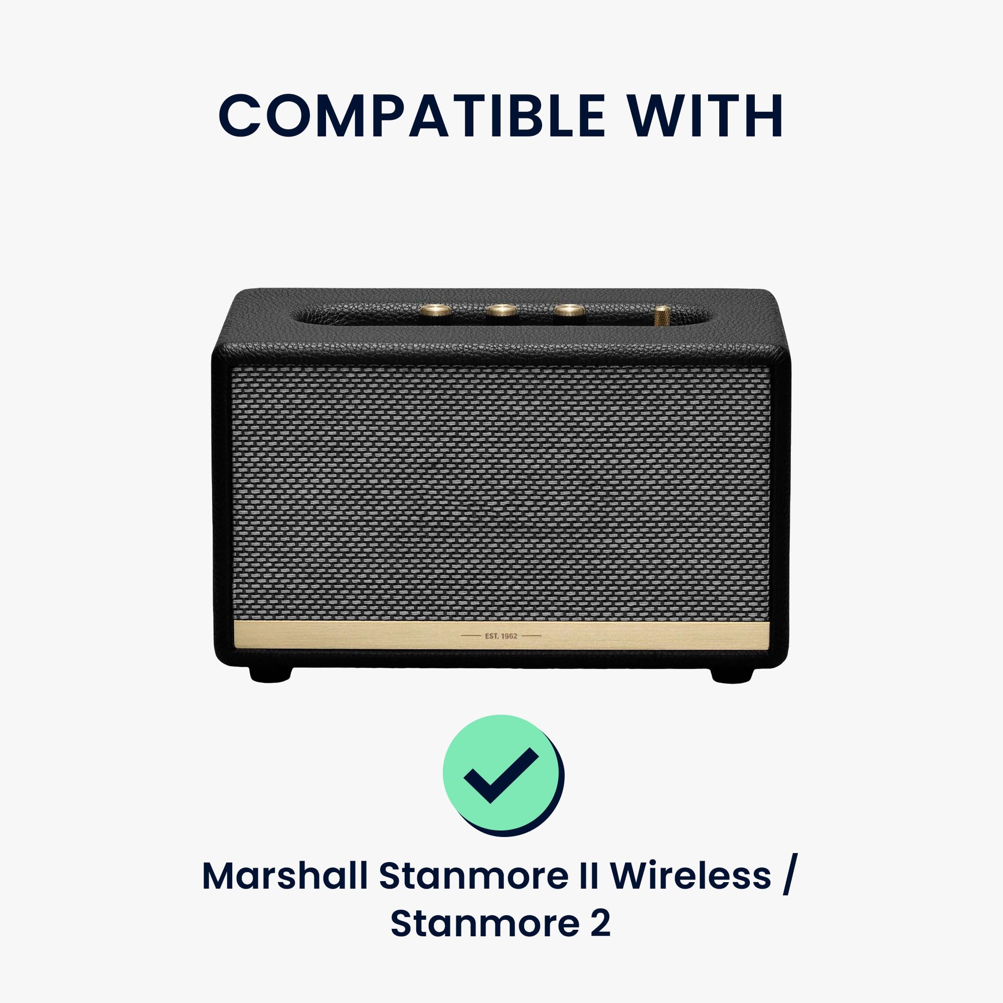 kwmobile Speaker Dust Cover Compatible with Marshall Stanmore II Wireless/Stanmore 2 Case - Tearproof Protective Fabric - Black - Image 2