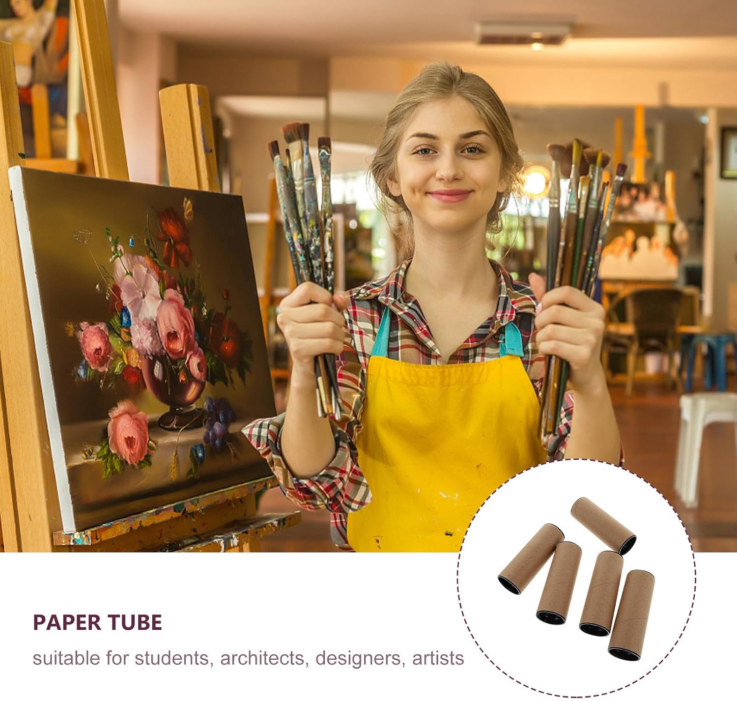 GLEAVI 5pcs Paper Tube for Posters and Artwork Storage and Transport