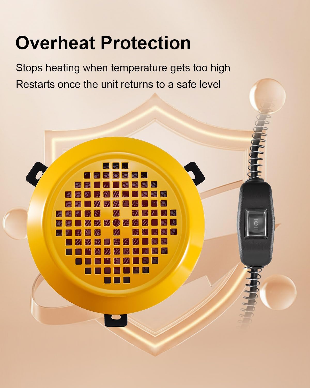 Dog House Heater with Adjustable 400W/800W Power, Pet Warmer for Kennels Chicken Coops Rabbit Hutches, Wall Mounted with Overheat Protection and 9.8ft Anti-Bite Cord