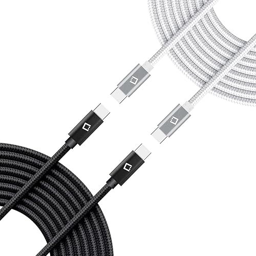 Cable de carga rápida dual USB-C/PD de 60 W compatible con LG Q8 Plus 5Gbps transferencia de datos para entrega de energía de alta capacidad de
