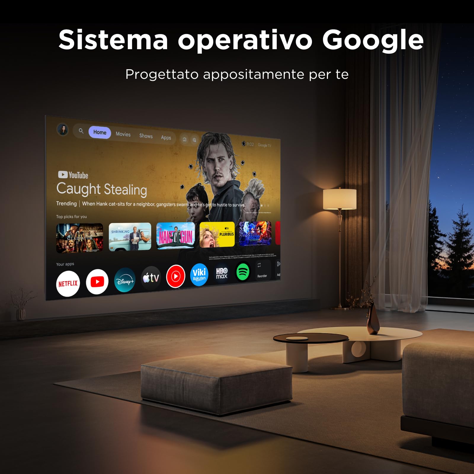 iFFALCON 75U65A – Smart TV 4K HDR Direct LED da 75", Google TV | Game Master, Motion Clarity, Dolby Audio, Apple AirPlay 2, Google Assistant, Compatible with Alexa