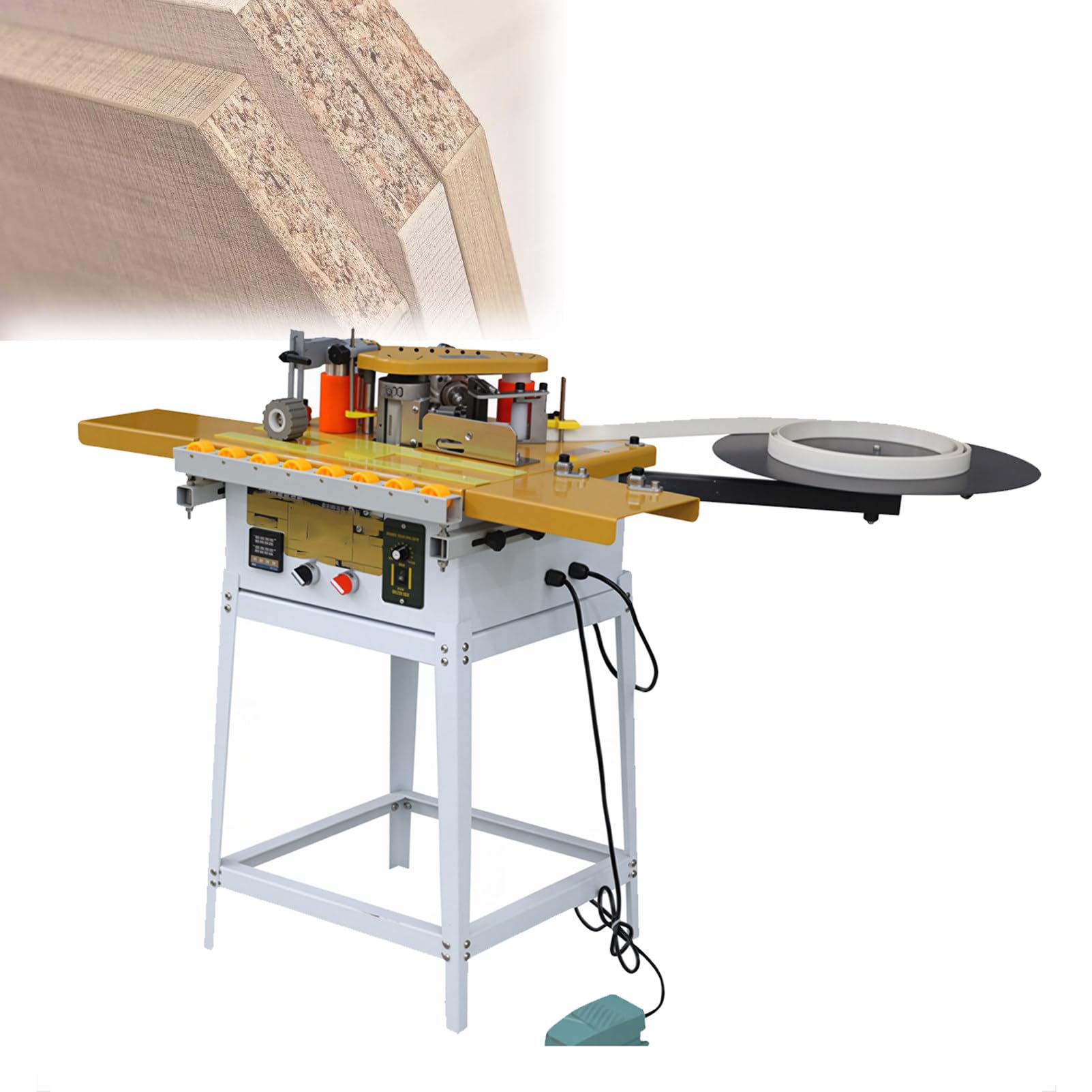 Pnpaea 1200W Portable Edge Bander, Woodworking Edge Banding Machine,with Temperature Control,Double-Sided Gluing,for Panel Edges Widened(Lengthened)(Elevated)