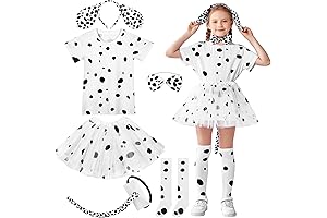 Halloween Dog Costume 6 Pieces T-Shirt Tutu Skirt Set for Girls