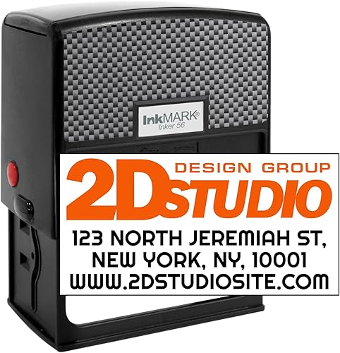 Sello personalizado de textologotipoimagen, 2 colores de tinta personalizables, posicionamiento personalizado superior e inferior 2, ideal para