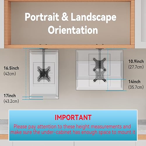 Miniatura 4 de Letlar Mostrar 15 - Soporte para debajo del gabinete de cocina, altura ajustable, giratorio, inclinable, para 15 personas, adelantado y estibado