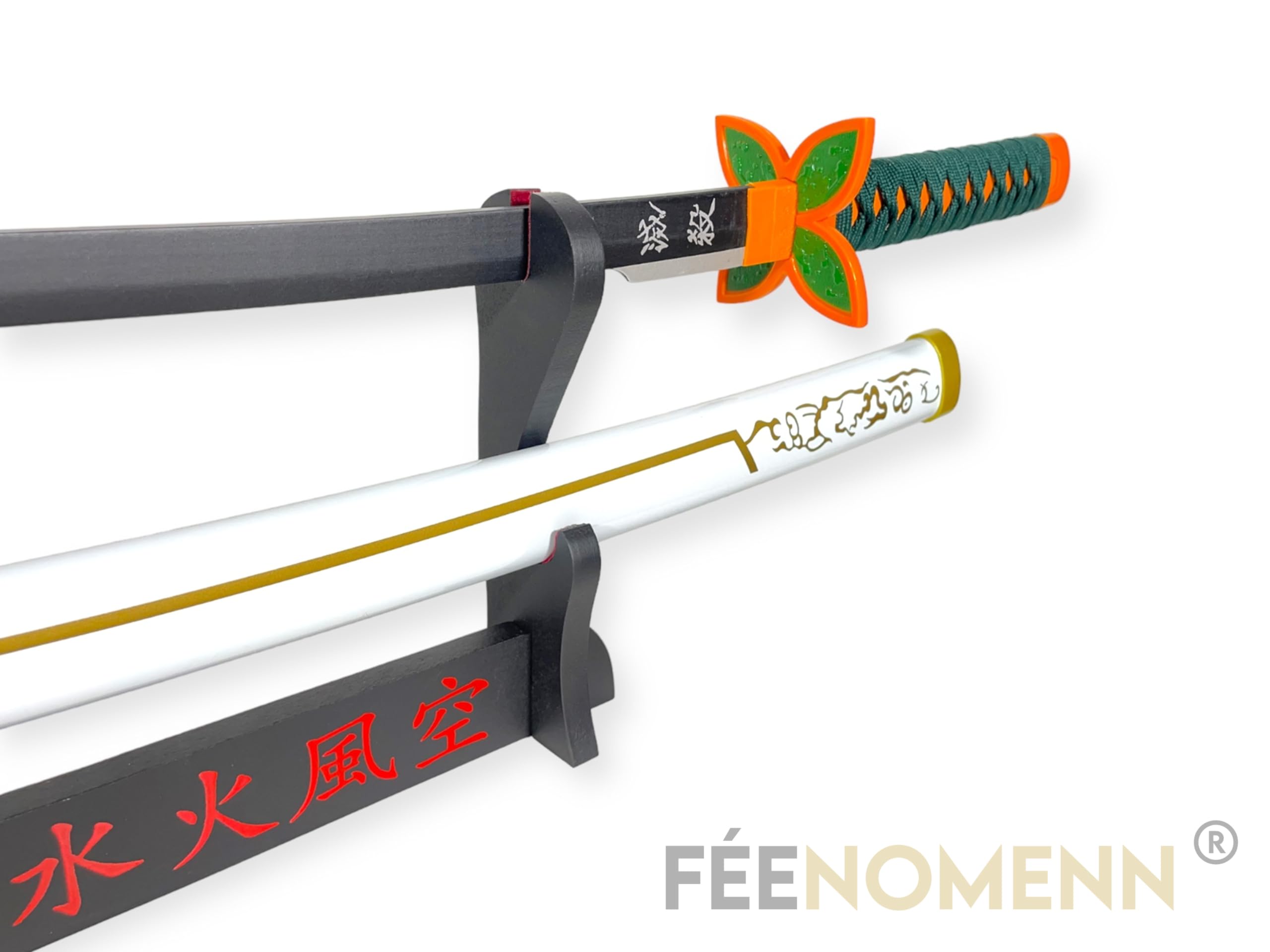 FÉENOMENN Katana Shinobu Kocho - Epée Lame Bois - Support Japonais Inclus