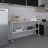 Vista 320 de Mesa de trabajo de acero inoxidable, mesa de metal