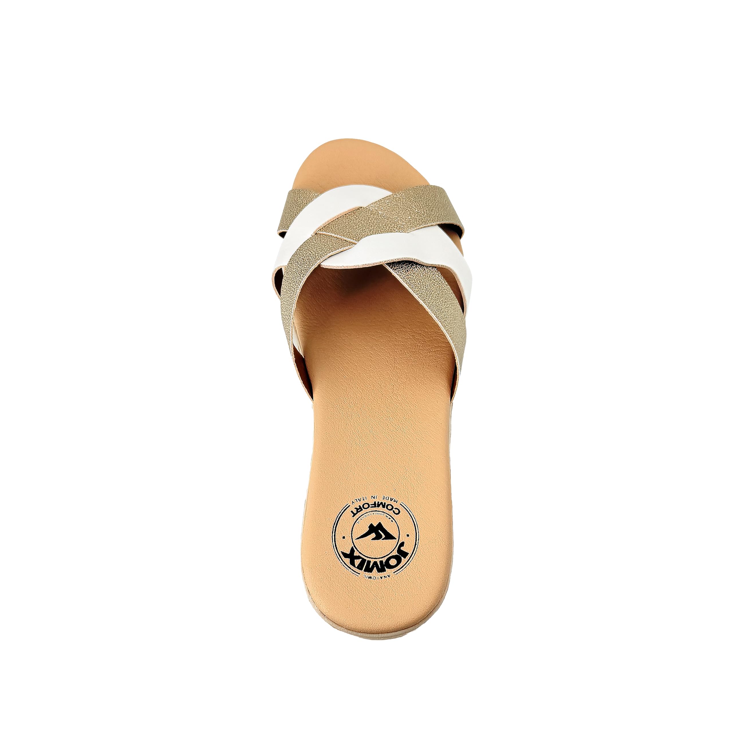 JOMIX Sandales à bretelles croisées pour femme - Pantoufles confortables - Élégantes et légères - Tongs tendance avec semelle antidérapante - Chaussures ouvertes pour la maison, la mer, la plage, les