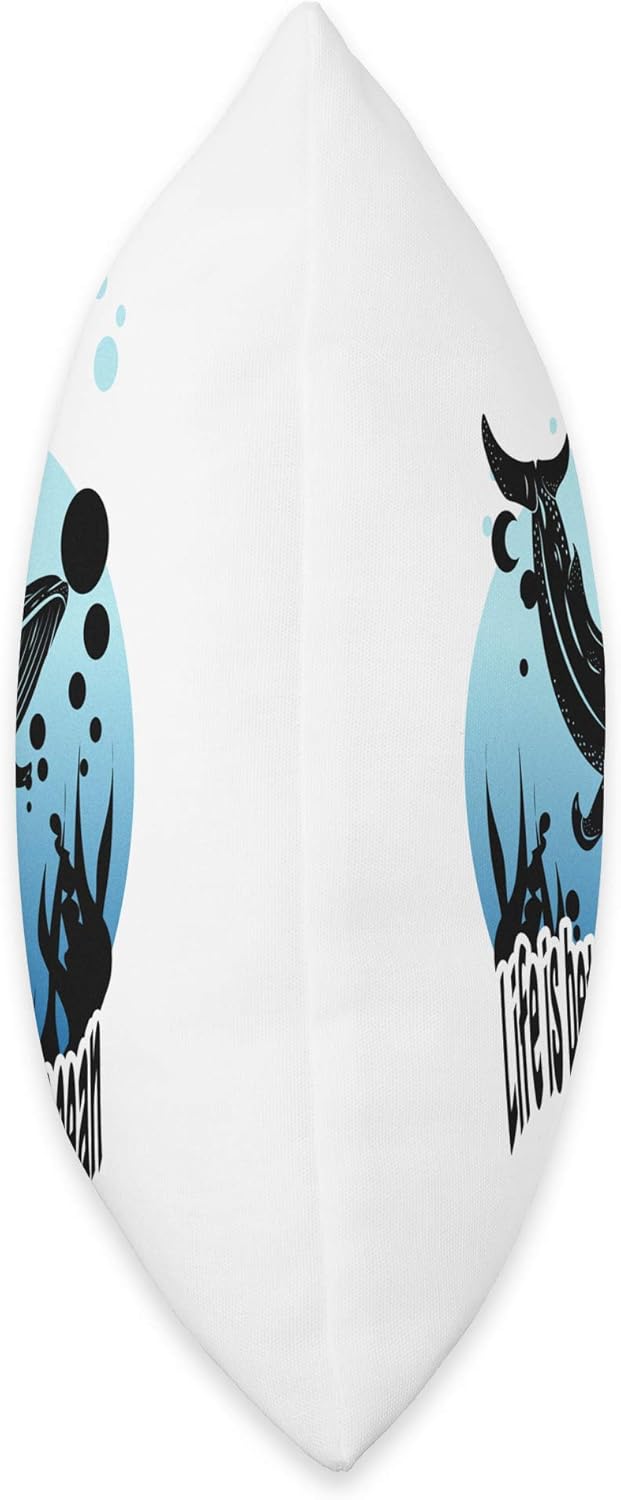 Scuba Diver Diving Ocean Mammals Marine Biologist Throw Pillow