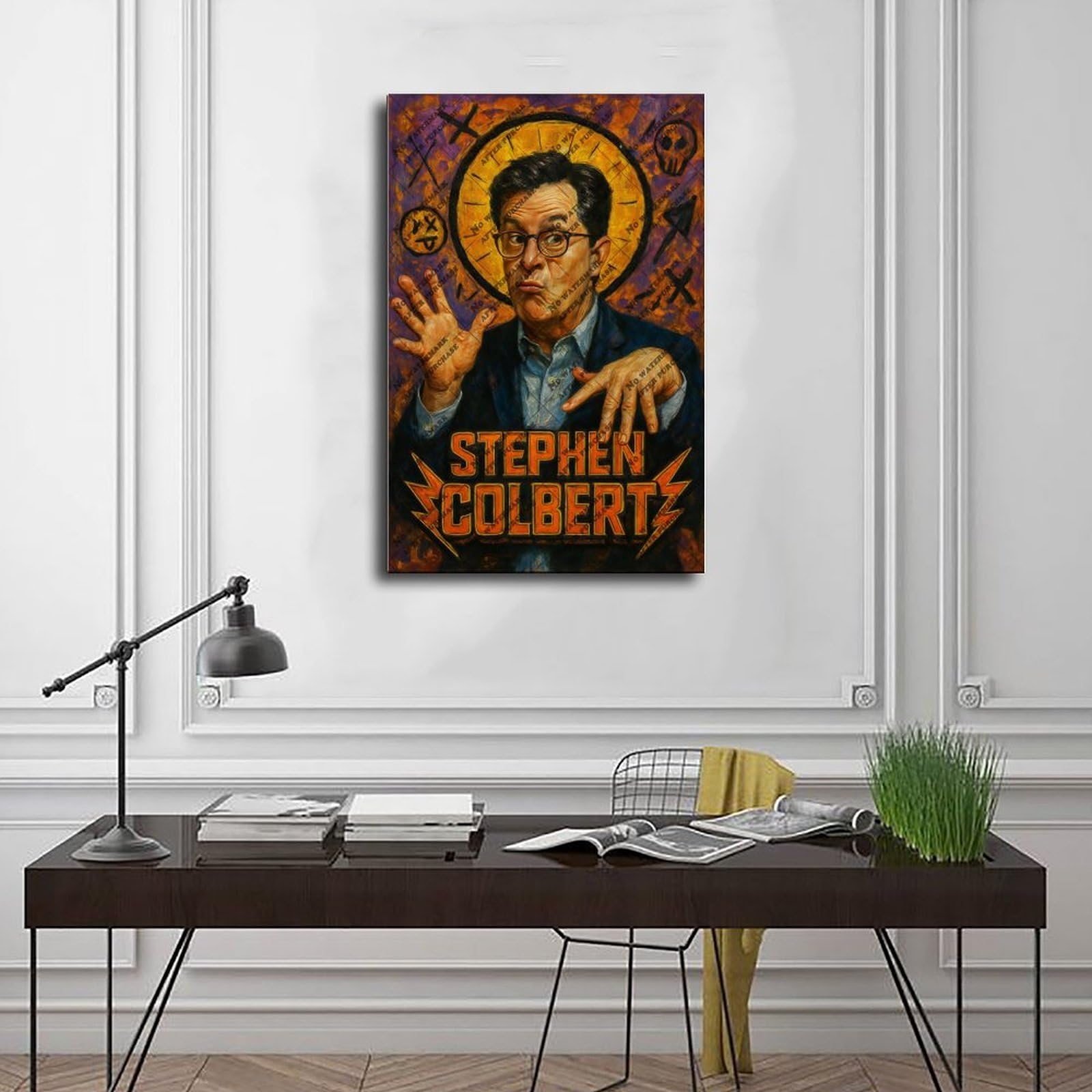 ZYGNBHL Poster della commedia dell'attore Stephen_Colbert, decorazione per sala d'intrattenimento, idea regalo, 30 x 45 cm