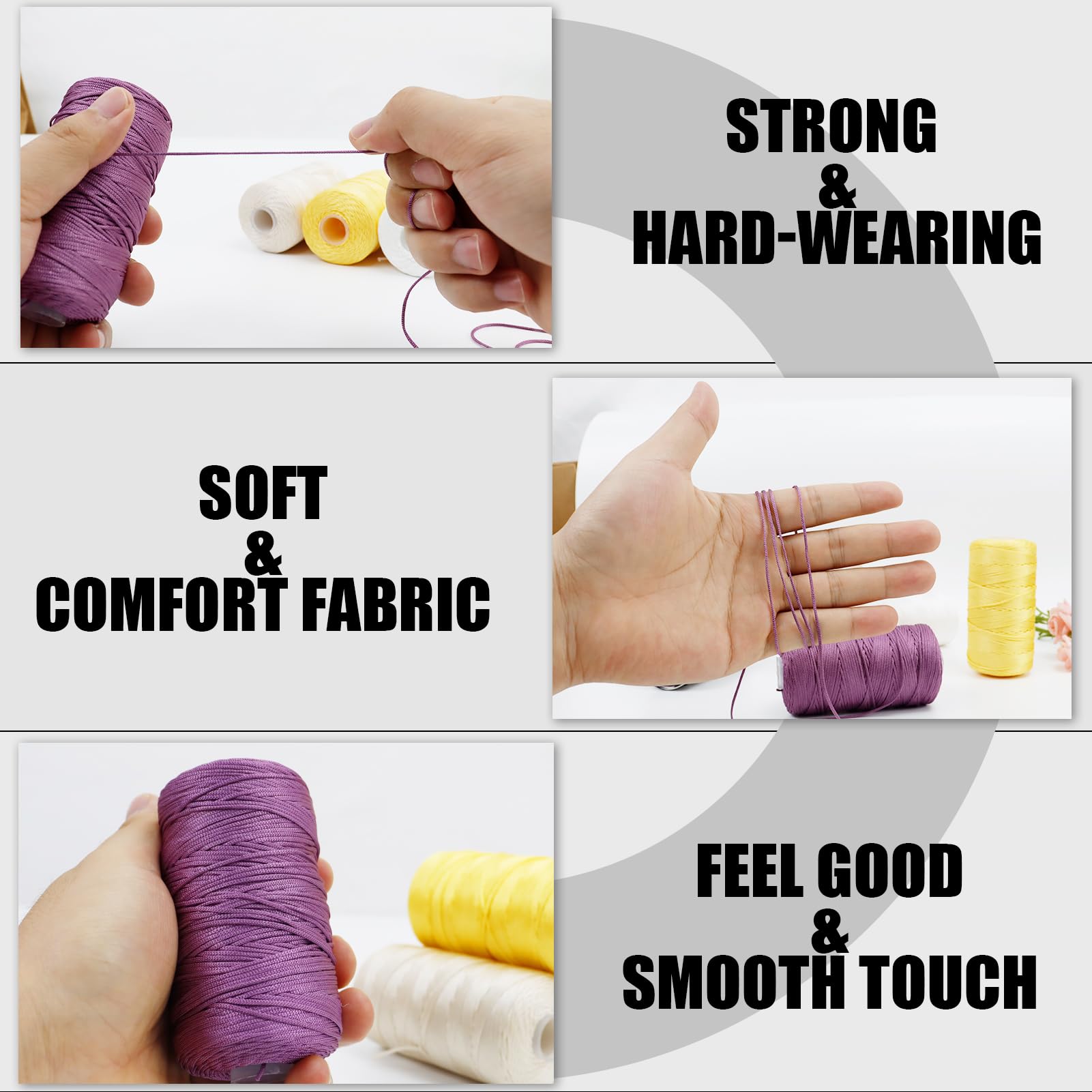CAMAL Hilo Macrame 1,5mm Lanas Para Crochet 200m Cuerda | FindTheDeal