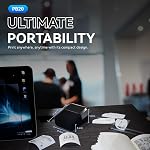 PeriPage PB20 Bluetooth Label Maker, 2-Inch Portable Thermal Printer for Small Business, Clothing, Logos & Stickers, Compatible with Phones & PCs (Black)