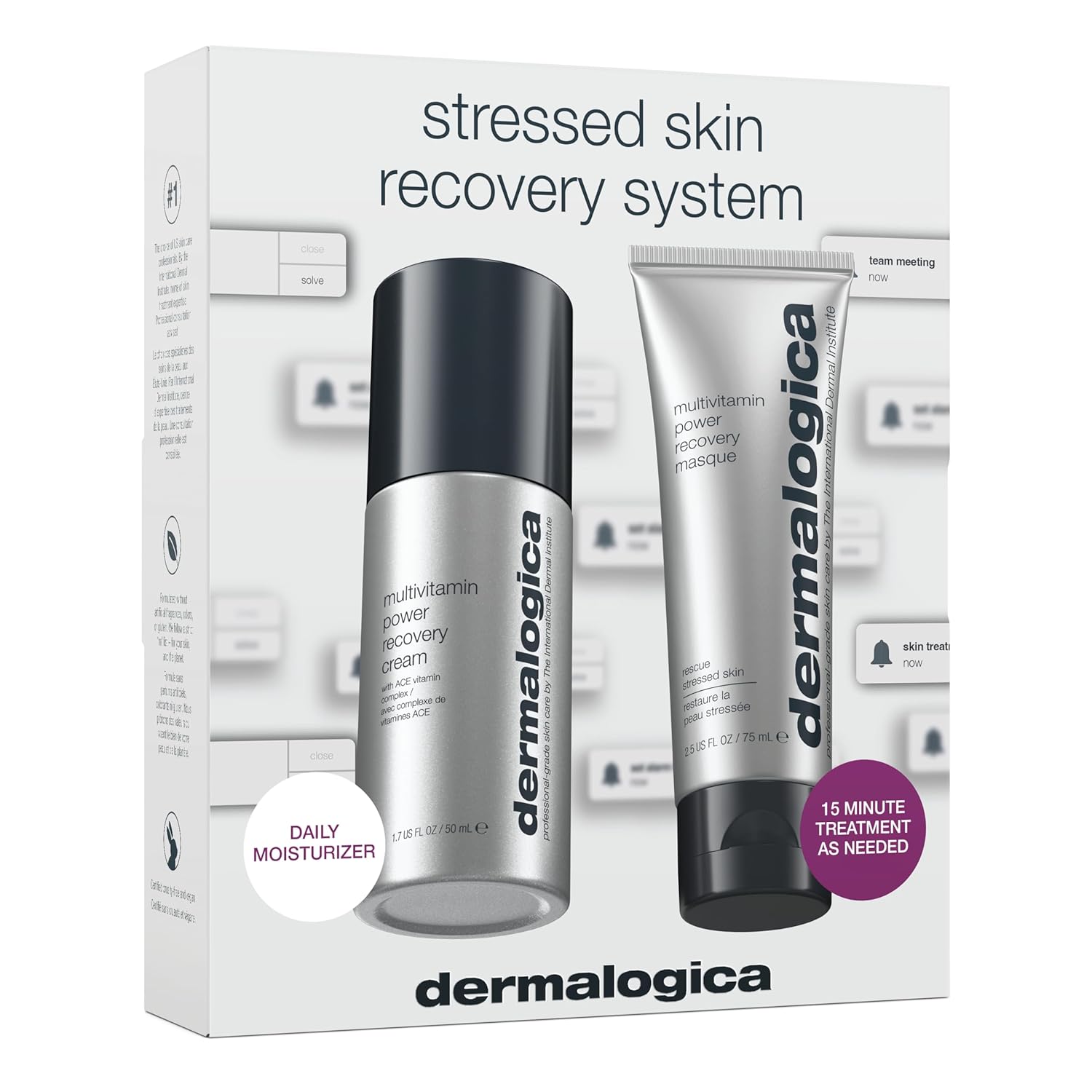 Dermalogica Stressed Skin Recovery System Skin Care Kit, Includes Face Mask and Facial Cream Full Size – Improve Dryness, Fine Lines, and Dullness Dermalogica Stressed Skin Recovery System Skin Care Kit, Includes Face Mask and Facial Cream Full Size – Improve Dryness, Fine Lines, and Dullness
