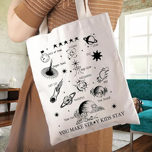 Miniatura 7 de WCGXKO K-Pop Lover Gift SKZ K-pop Boy Band - Bolsa de lona inspirada para niñas fandom