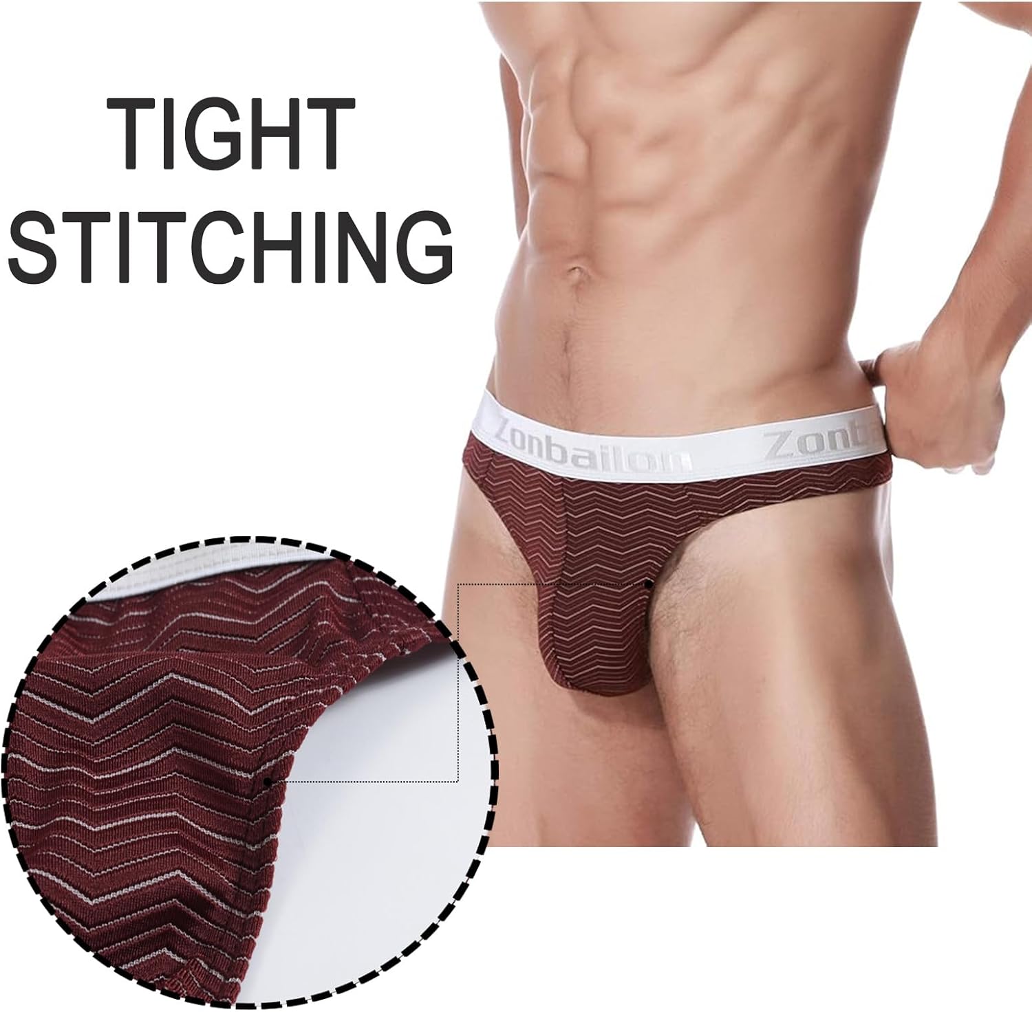 ZONBAILON Men’s Sexy Thong Underwear G-String Bulge Enhancing Ball Pouch T-Back for Male Soft Stretchy Briefs M L XL XXL 3XL - Image 5