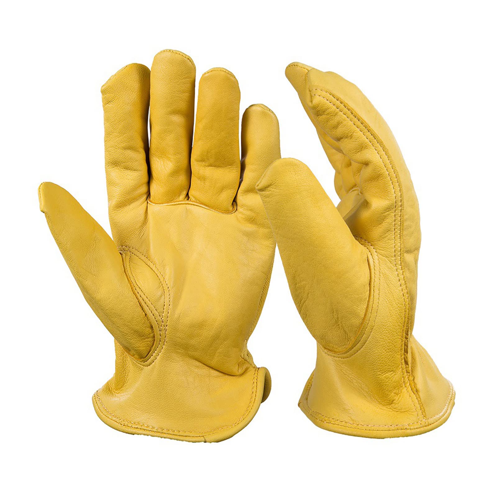 Gants de Jardinage Peau de Mouton Cuir Gants de Travail Le Jardinage Extérieur Polyvalent Gants de Jardin pour Femmes et Hommes