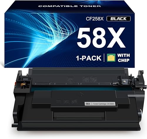 58X - Cartucho de tóner compatible con HP 58X CF258X con chip de alto rendimiento, funciona con HP Pro MFP M428dw M428fdn M428fdw M404n M404dn M304