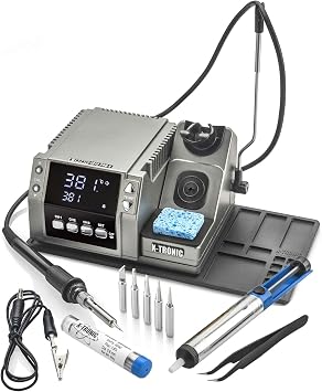 X-Tronic 4010-PRO-X State of the Art "Platinum Series" 75 Watt Soldering Iron Station Features a Calibration Func, 0-30 Minute Sleep Func, C/F Func, Unit Lock Func and 3 Temperature Presets!