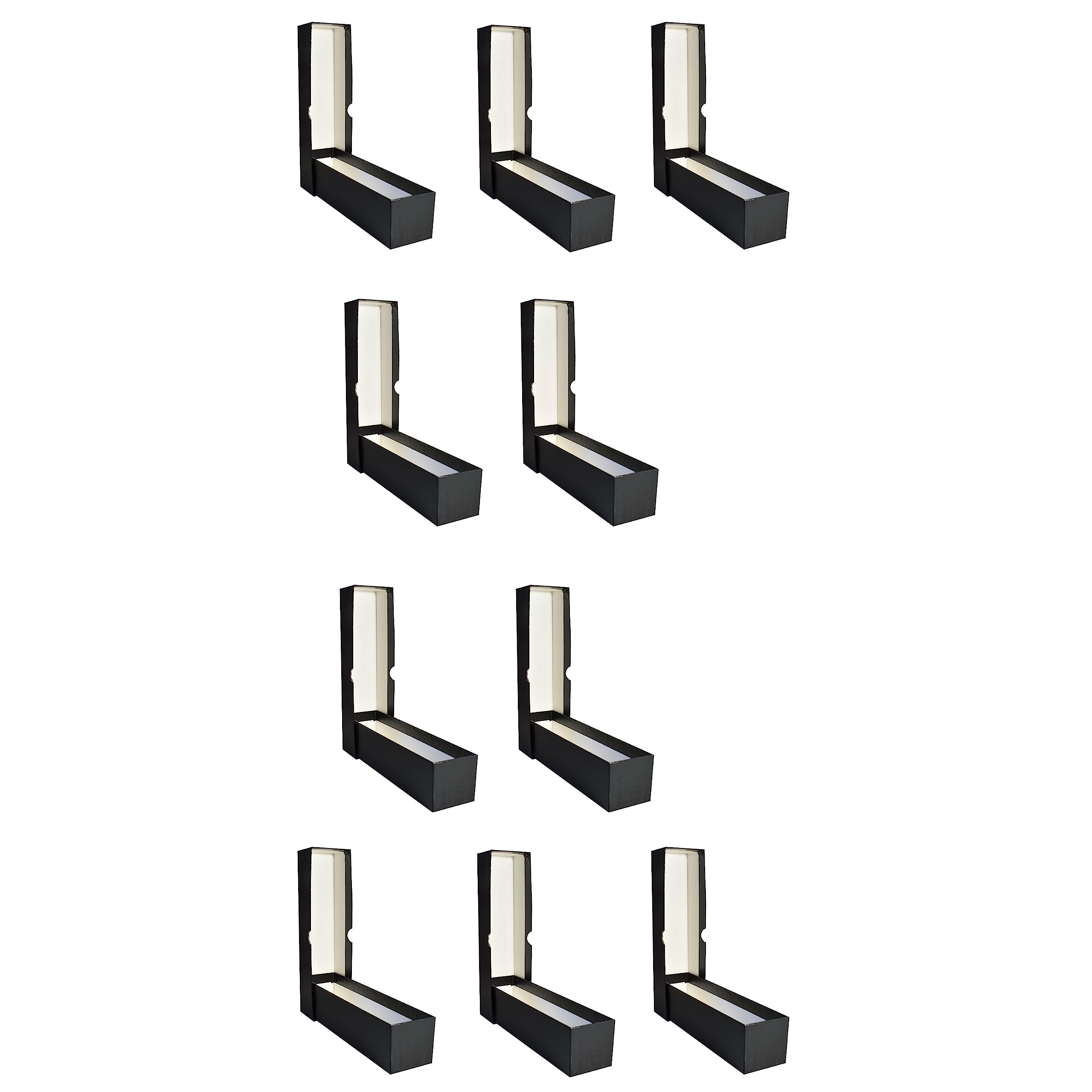 Guardhouse 9" Single Row Storage Box for 2" Paper and Plastic Coin Holders Black Bundle of 10 Boxes