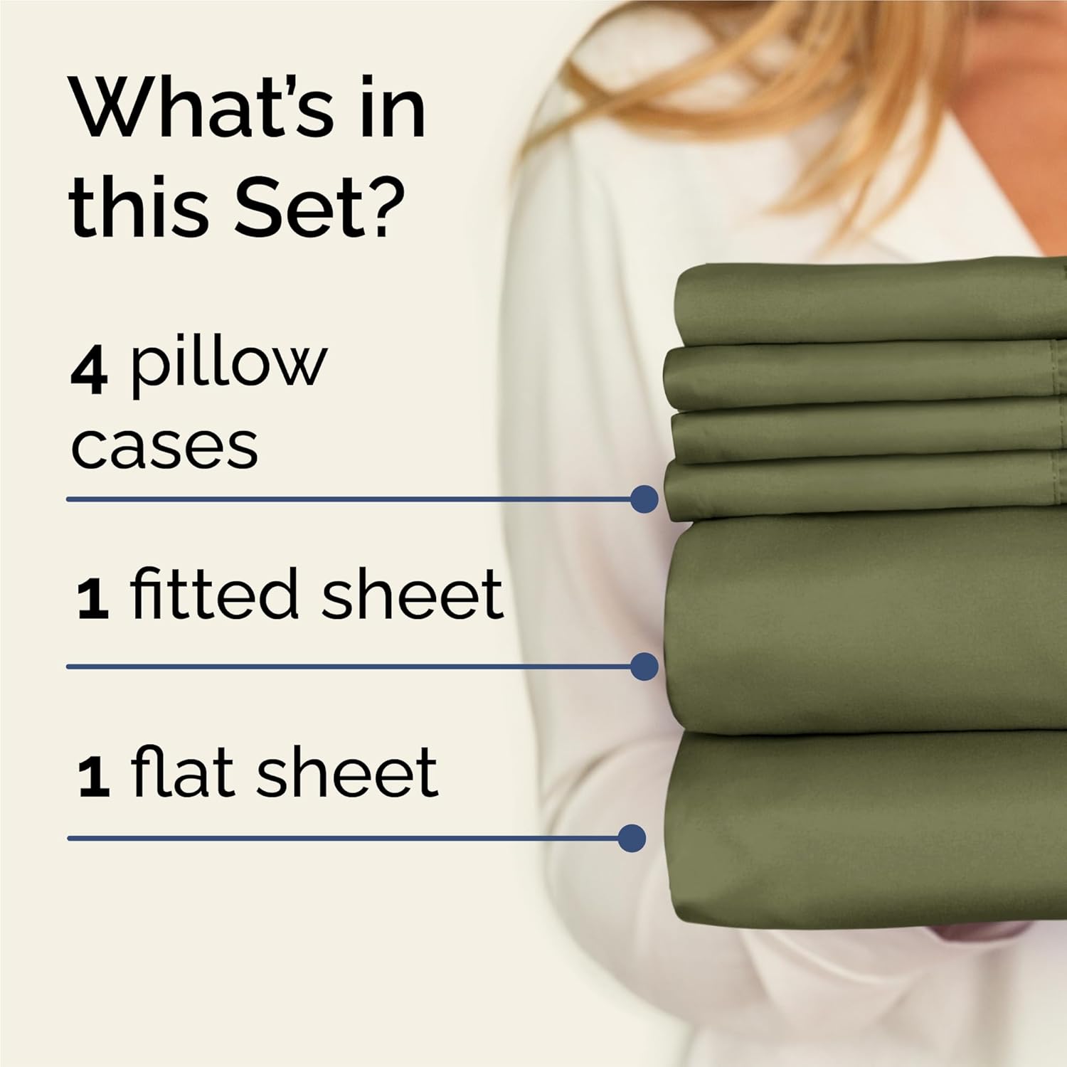king 6 piece sheet set - comfy breathable & cooling - ultra-soft hotel luxury bedding set with 8-16 inch deep pockets - 1 flat & 1 fitted sheet & 4 pillowcases - wrinkle free & easy care - sage green 15 - sage green king