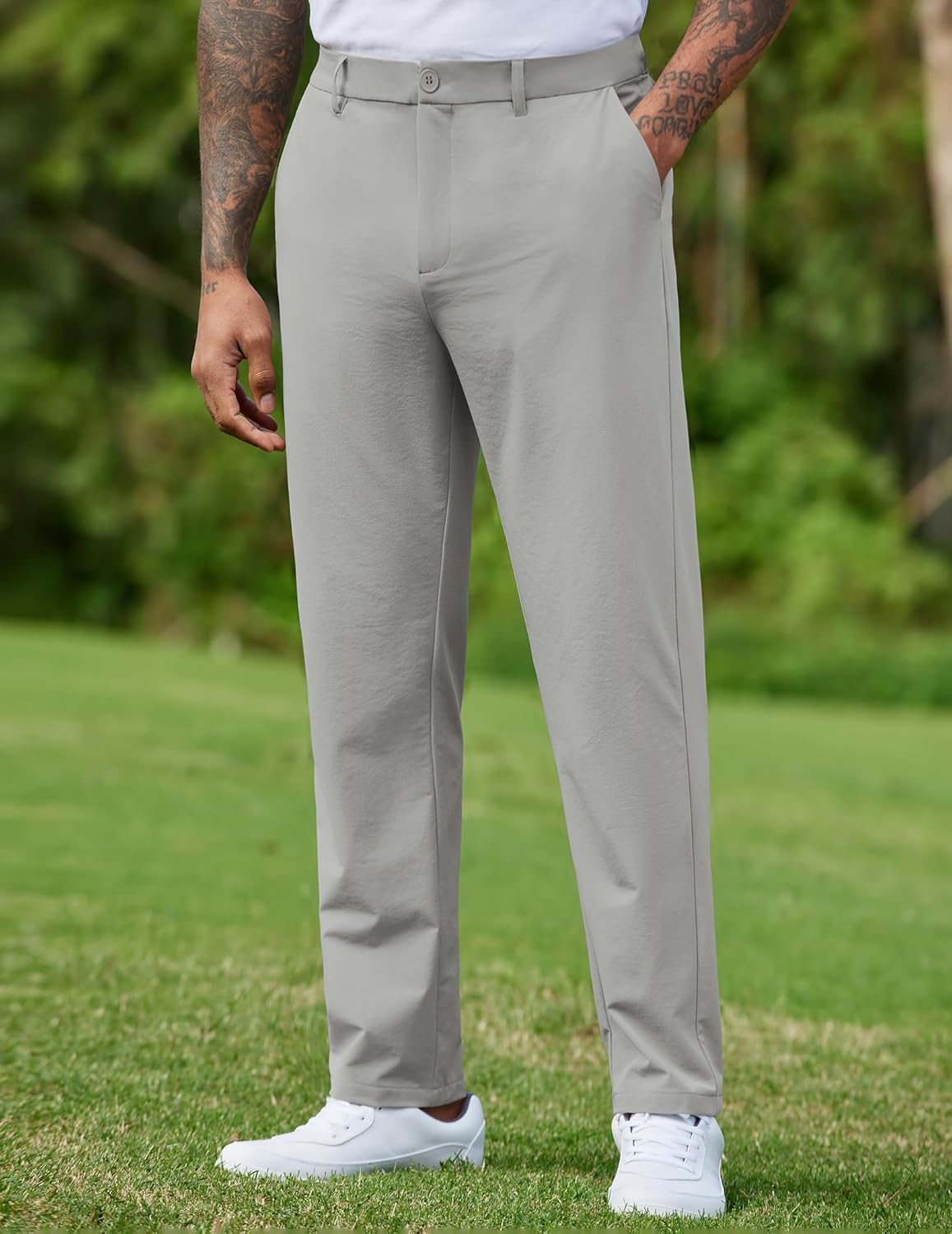COOFANDY Calça social masculina de golfe elástica para trabalho, secagem rápida, leve, casual, justa, com bolsos em promoção! Veja a oferta e mais achadinhos de Calças 4 Hoje é o melhor dia para comprar COOFANDY Calça social masculina de golfe elástica para trabalho, secagem rápida, leve, casual, justa, com bolsos com aquele preço maroto! Promoção! Aproveite a oferta! 4