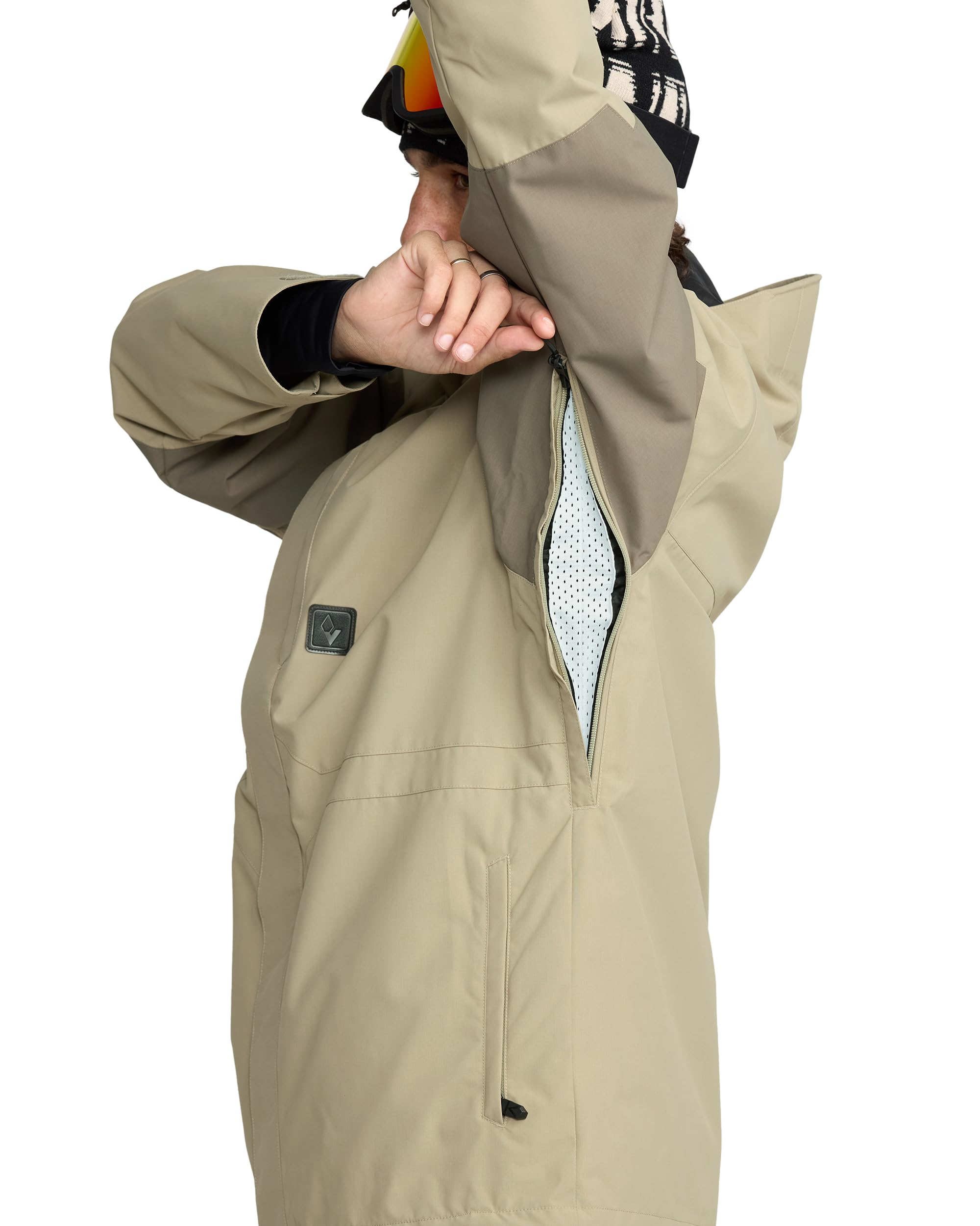 Volcom Primry Herren Snowboardjacke, recycelt, isoliert, 10 K wasserdicht, atmungsaktiv