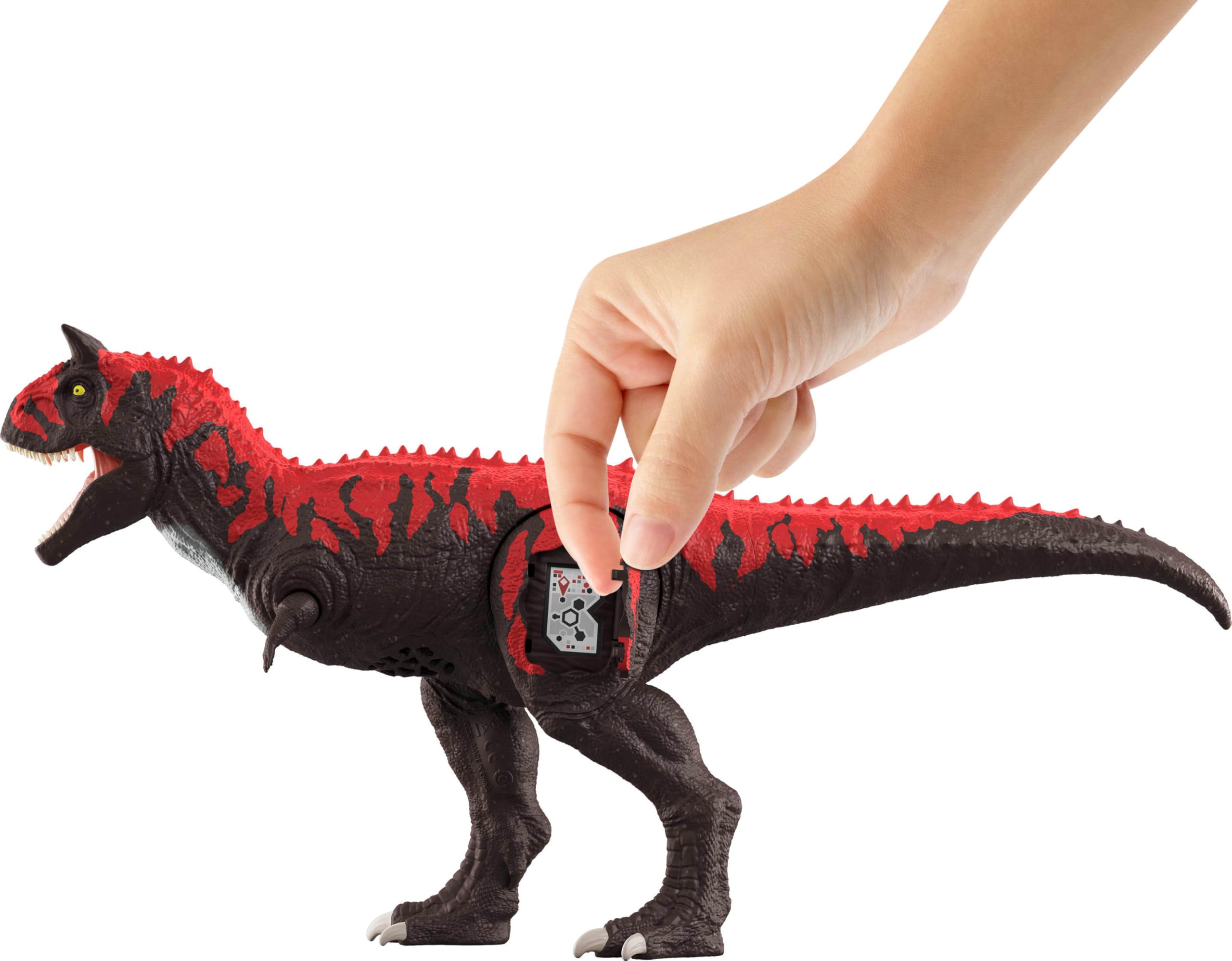 Mattel Jurassic World - Dinosauro giocattolo Legacy Collection Reimagined Carnotaurus Roarin' Real Feel per bambini dai 4 anni in poi