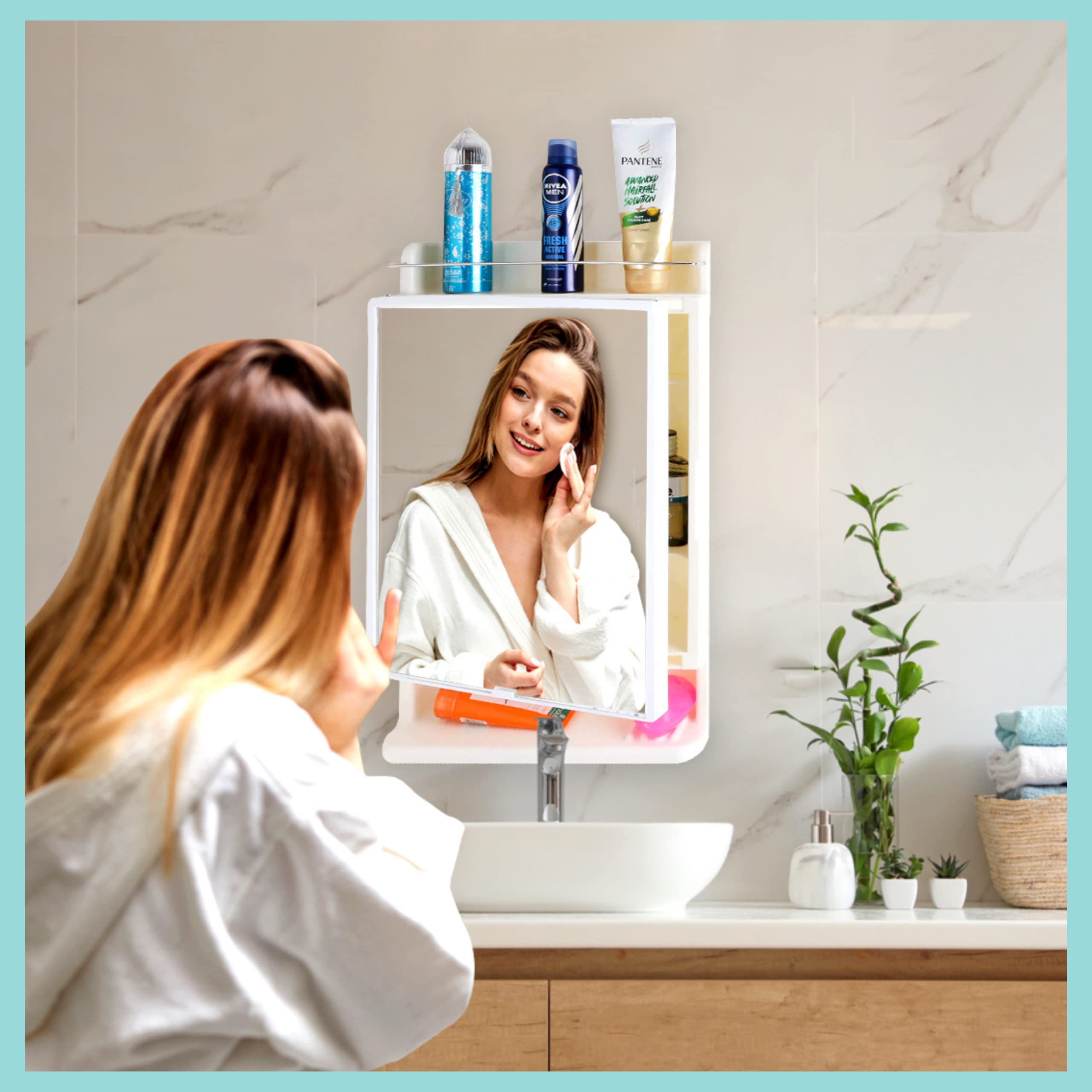 CIPLA PLAST Ciplaplast Strong and Heavy Royal Look Bathroom Mirror Cabinet with Tumbler,Liquid Soap Dispenser,Soap Dish & Plastic Glass - White (B0928TYQ2J) Amazon Price History, Amazon Price Tracker