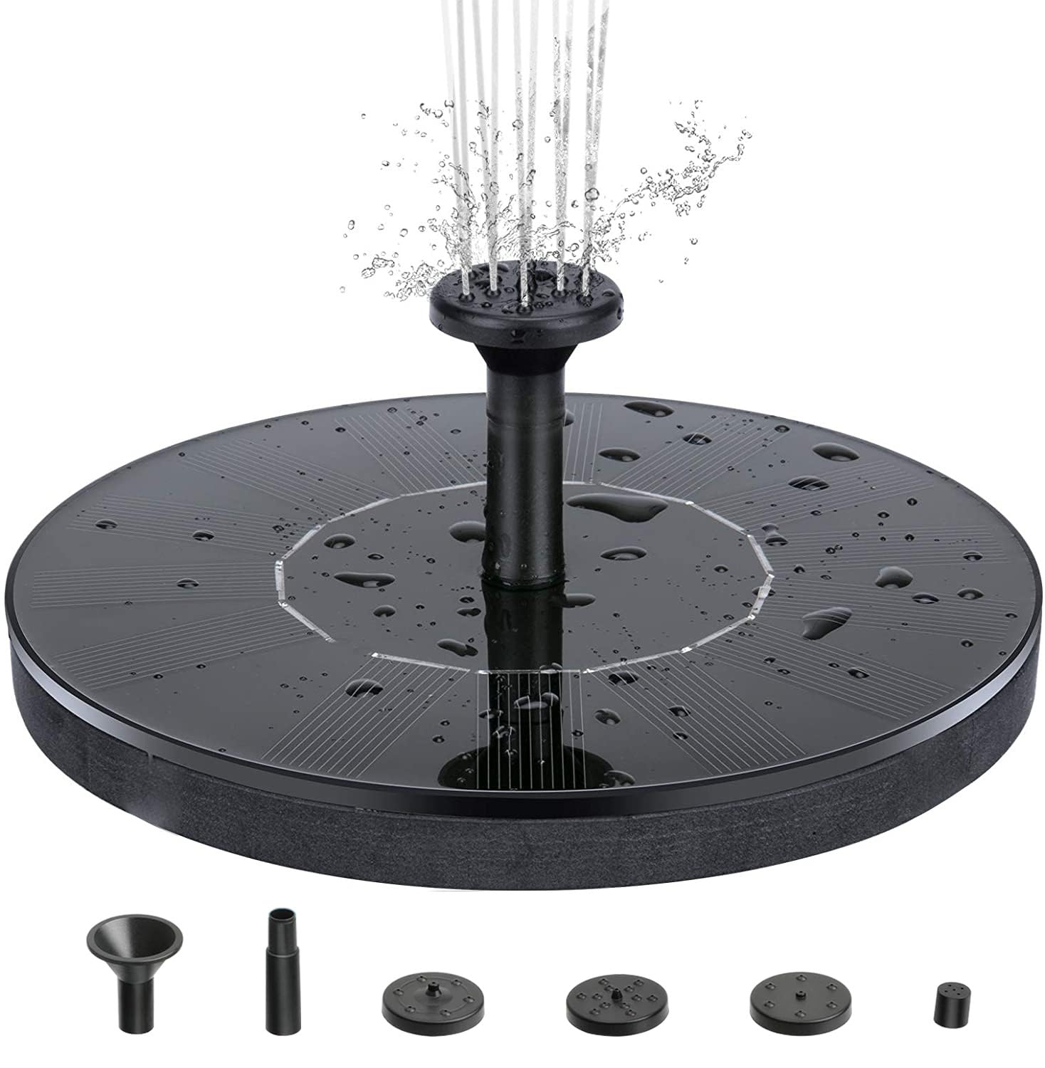 Fontana Solare Pompa Solare per Stagno con 4 Fontane in Stile