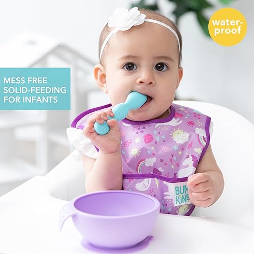 Miniatura 26 de Bumkins Baberos, para bebé niña o niño, bebé de 3 a 9 meses, esencial imprescindible para comer, alimentación, suministros de destete para bebés,