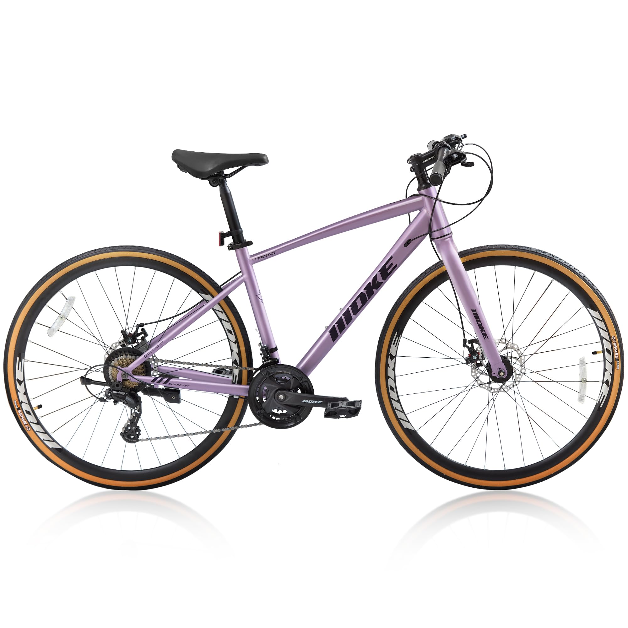 DEYGIA Hybrid Bike, 24-Speed 700C Wheel Hybrid Bicycle with Dual Disc Brakes, Trigger Shifting, Internal Wiring Frame, Lightweight City Commuter Bicycle for Men Women Adult, Multiple Colors