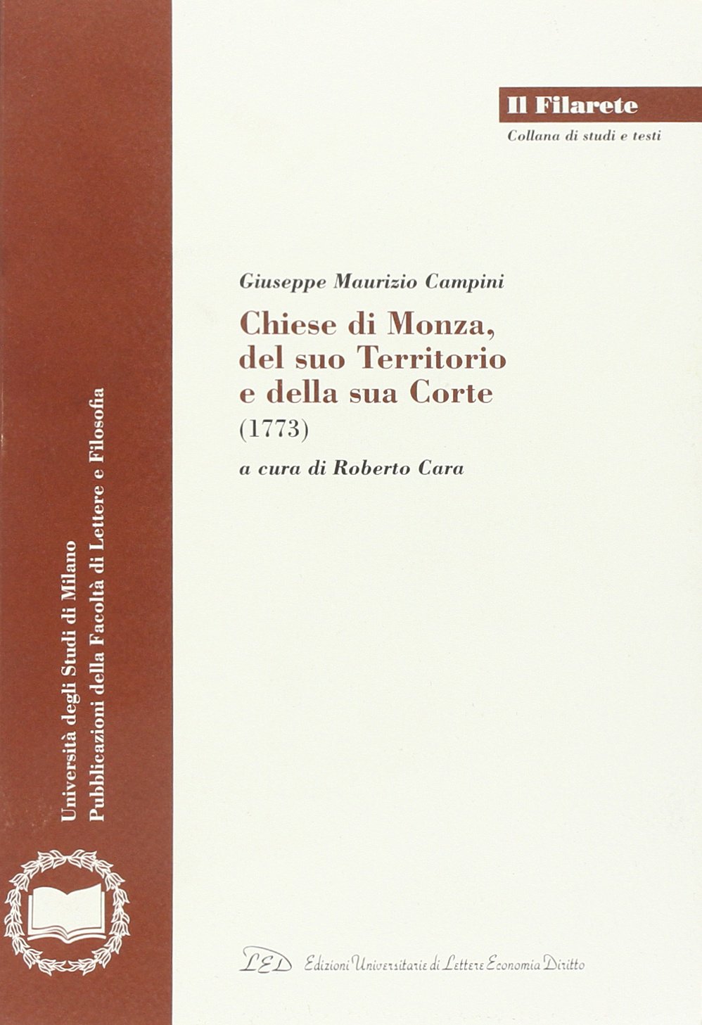 Chiese di Monza, del suo territorio e della sua Corte 1773