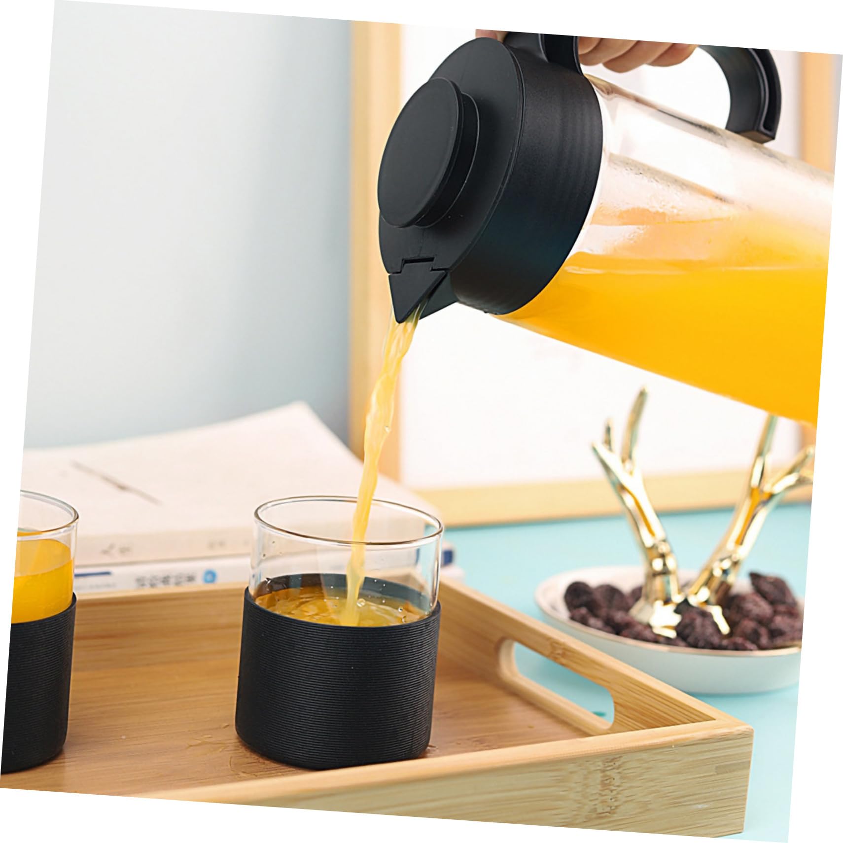Tetera De Jarra De Agua Hogar Hervidor De Jugo Multifunción Jarra De Jugo De Vidrio Accesorio Para Bebidas Para Preparar Infusiones y Bebidas Frías