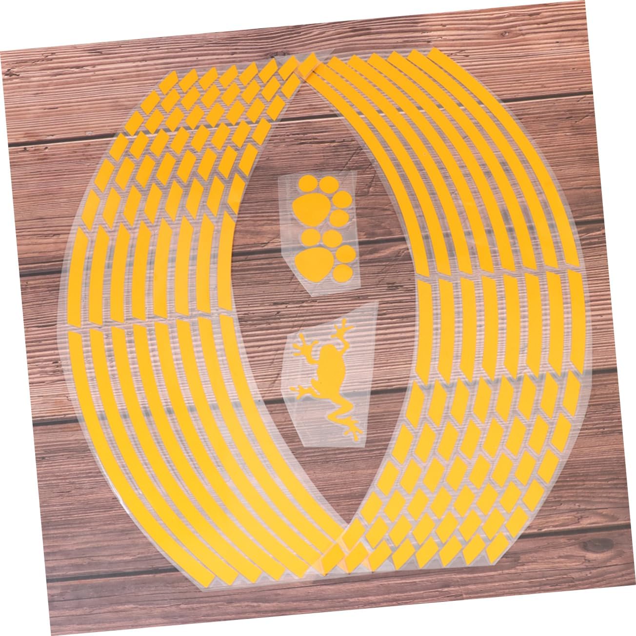 ABOOFAN 2Pcs Motorcycle Wheel Sticker Reflective Yellow Decals for Wheel Hub and Tire Durable Design for Car and Motorcycle Decoration Weather Resistant and Long